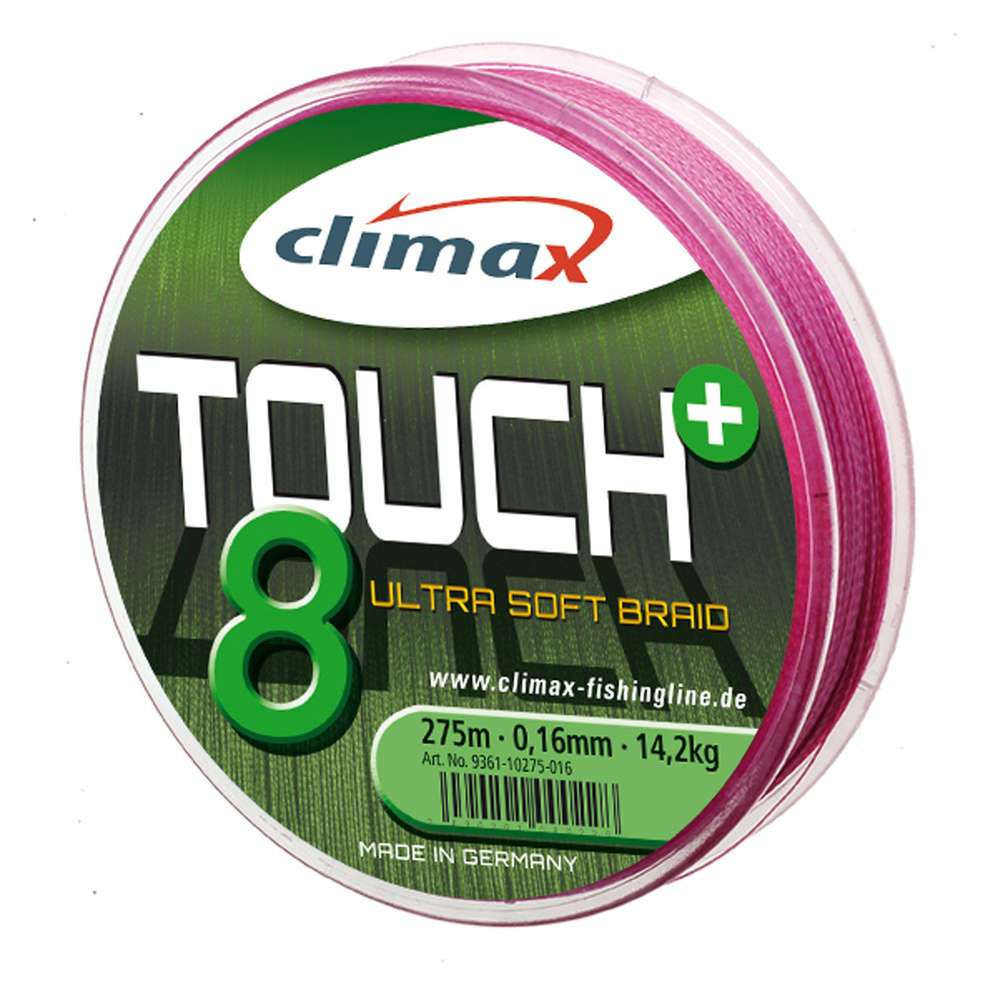 0,13€/m Plus Braid pink 8fach geflochtene Schnur Climax Touch 8 