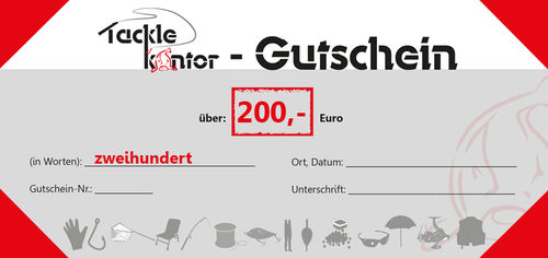 Gutschein Tacklekontor 200 Euro